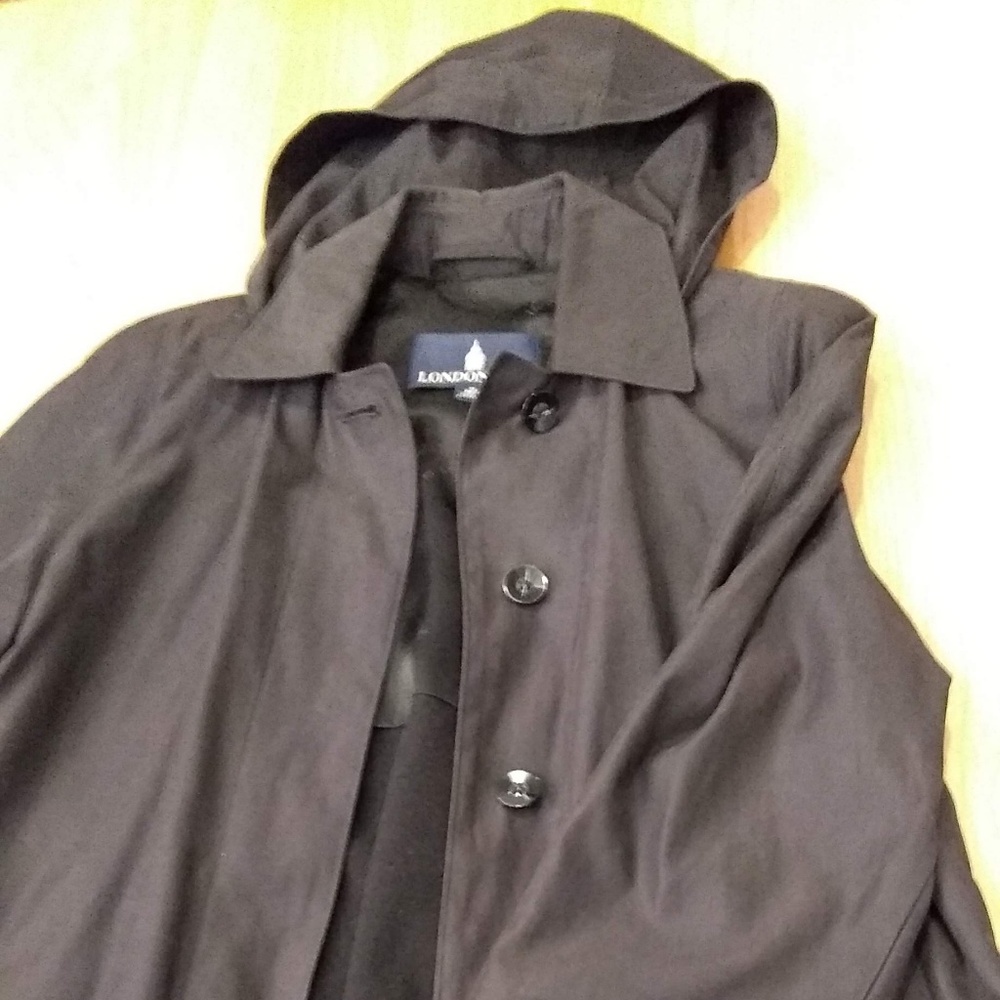 London Fog hooded raincoat